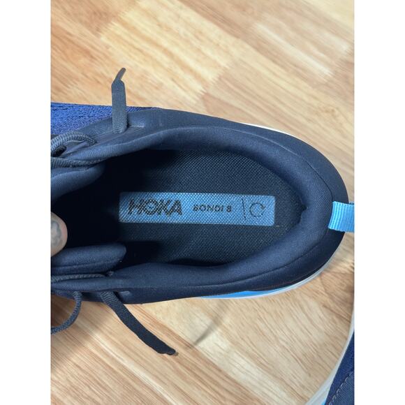HOKA One One Bondi 8 Blue Running Shoes Men’s Size 13D - Picture 3 of 15